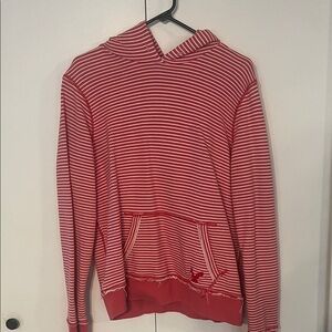 American Eagle Outfitters Red Striped Hoodie